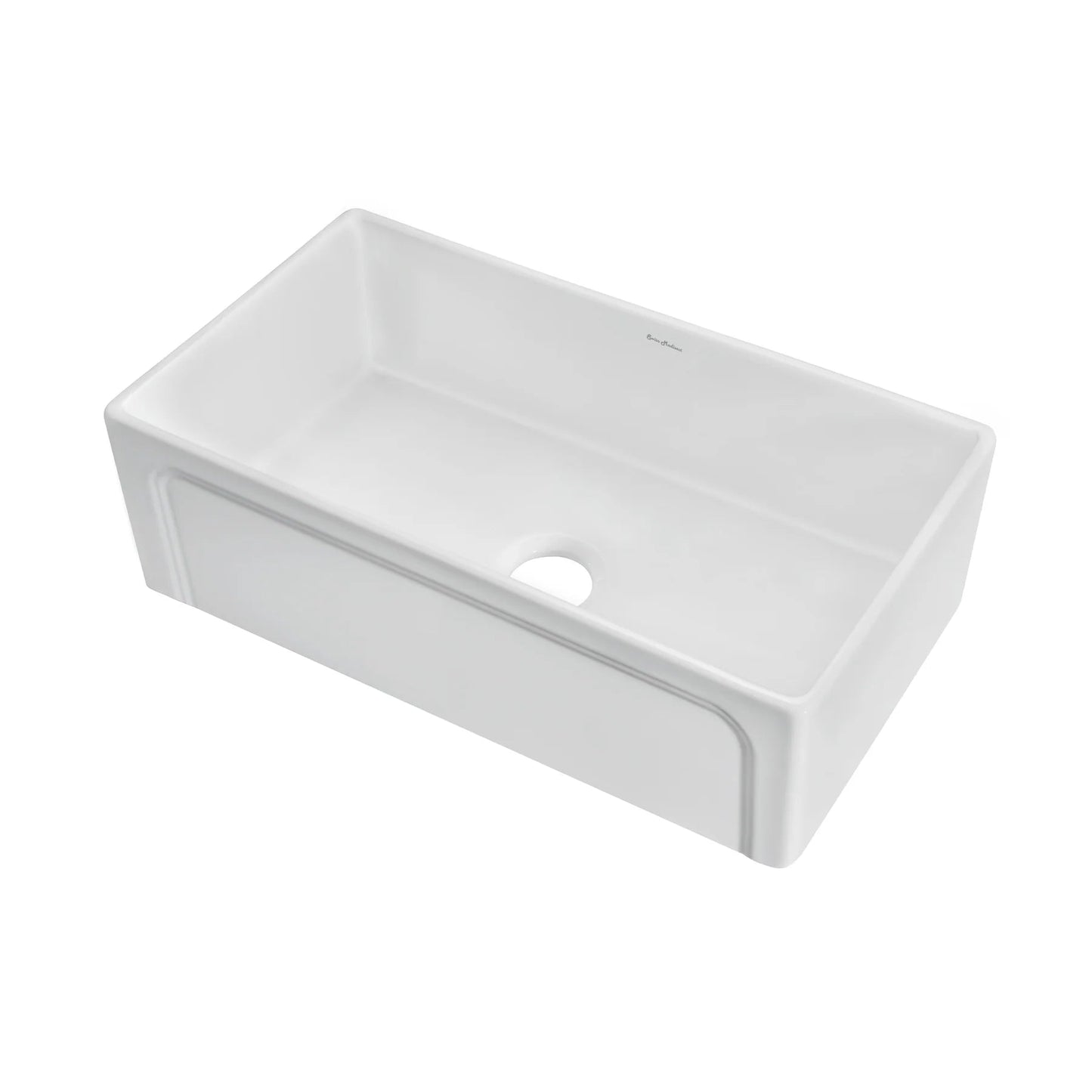 Swiss Madison Lyon 33" Single White Fireclay Farmhouse Kitchen Sink