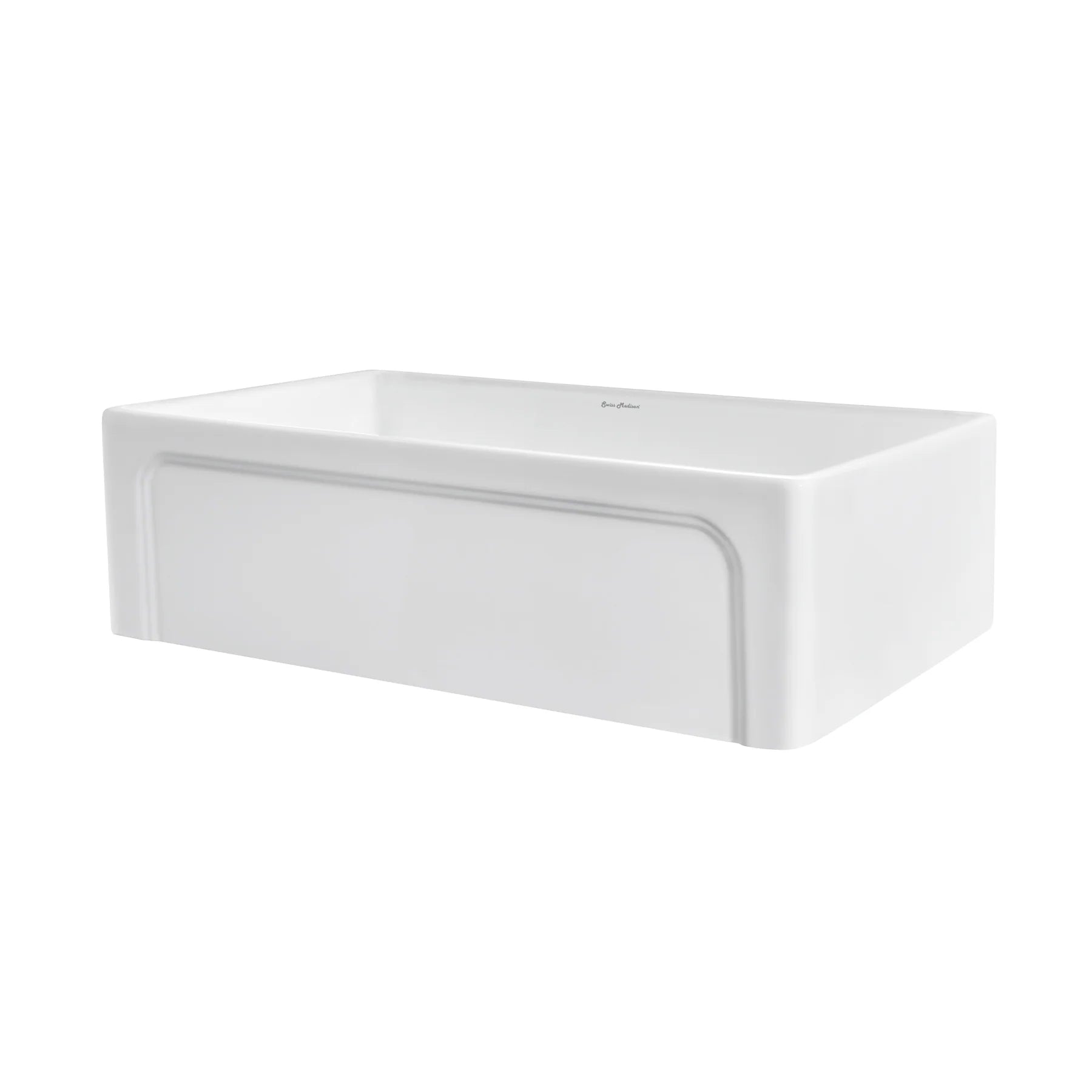 Swiss Madison Lyon 33" Single White Fireclay Farmhouse Kitchen Sink