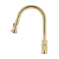 Swiss Madison Nouvet 15" Single Handle Brushed Gold Kitchen Faucet With 360 Swivel and Pull-Out Spray