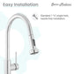 Swiss Madison Nouvet 15" Single Handle Chrome Kitchen Faucet With 360 Swivel and Pull-Out Spray