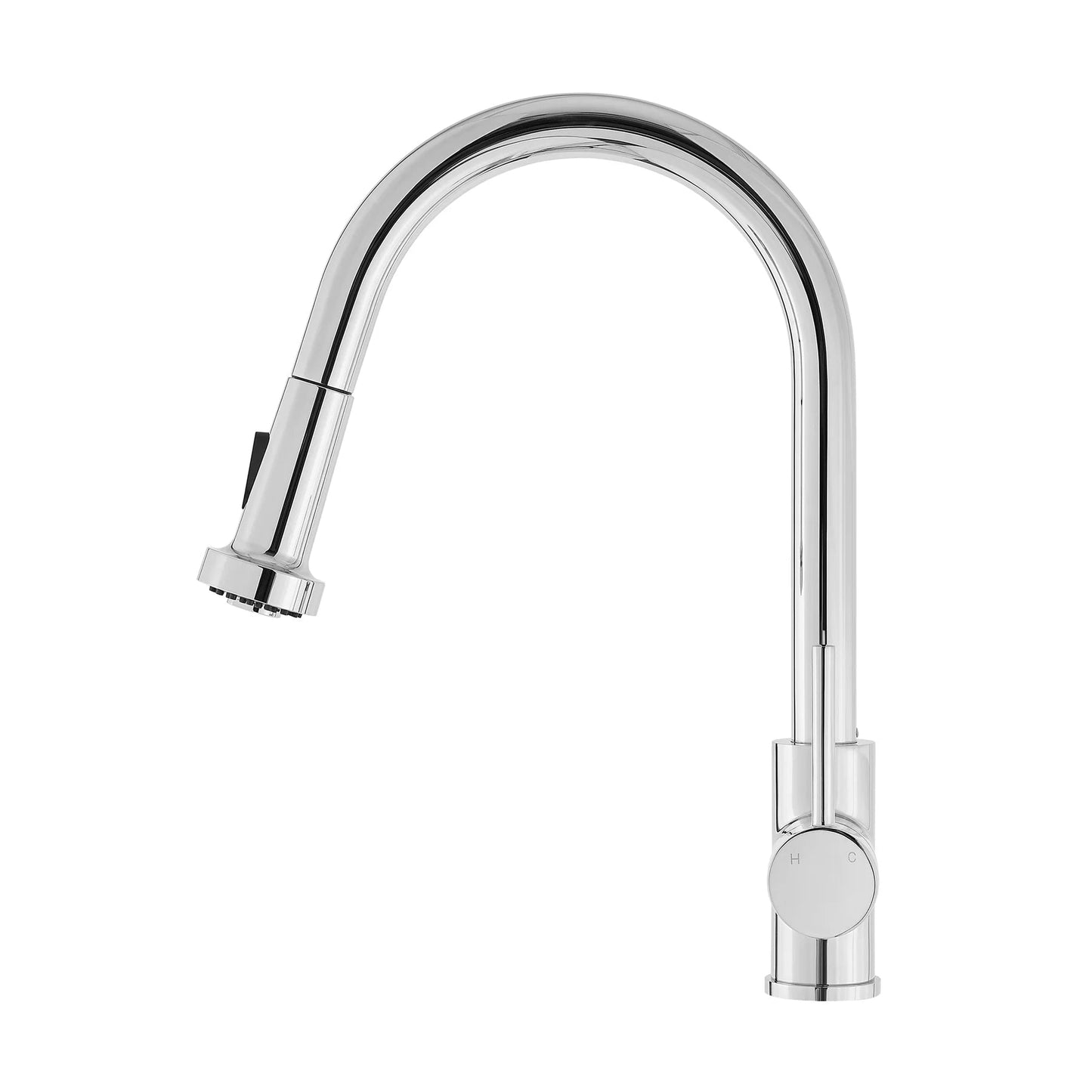 Swiss Madison Nouvet 15" Single Handle Chrome Kitchen Faucet With 360 Swivel and Pull-Out Spray