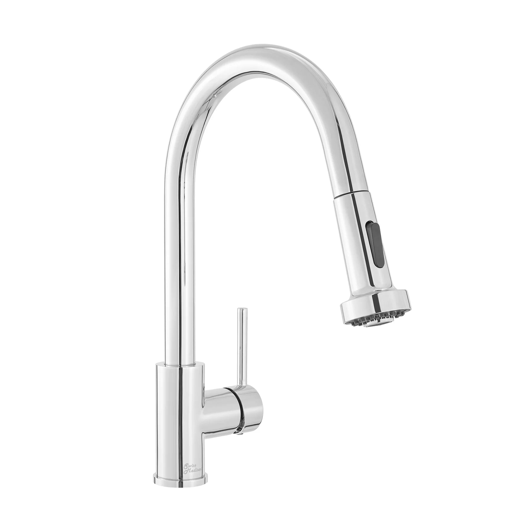 Swiss Madison Nouvet 15" Single Handle Chrome Kitchen Faucet With 360 Swivel and Pull-Out Spray