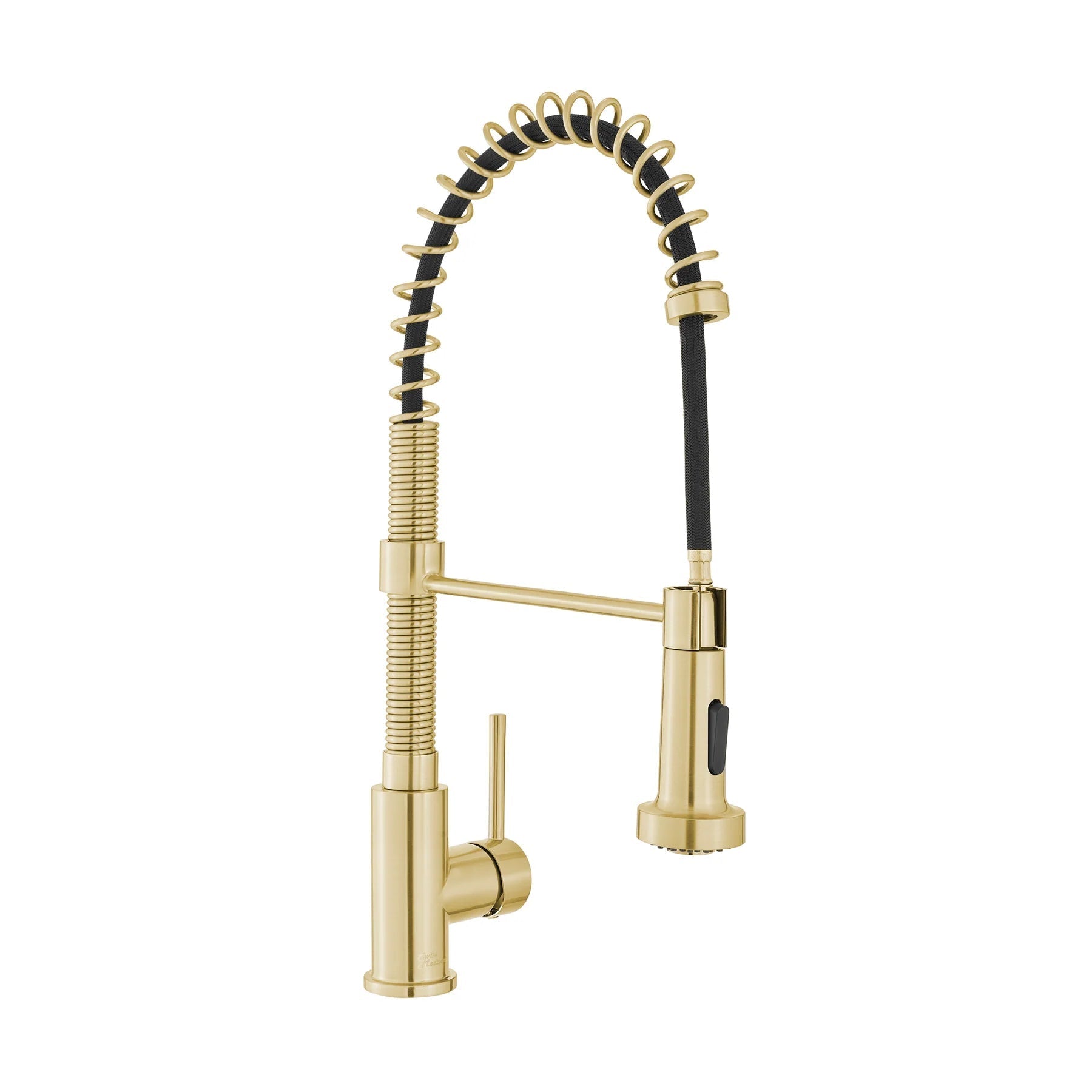 Swiss Madison Nouvet 19" Single Handle Brushed Gold Kitchen Faucet With 360 Swivel and Pull-Out Spray