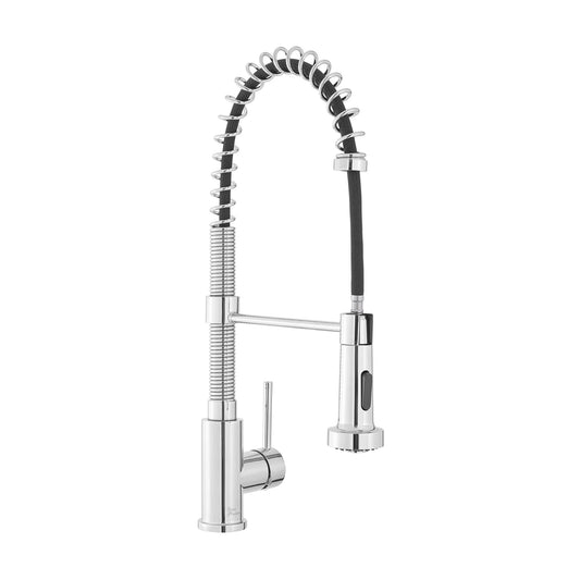 Swiss Madison Nouvet 19" Single Handle Chrome Kitchen Faucet With 360 Swivel and Pull-Out Spray