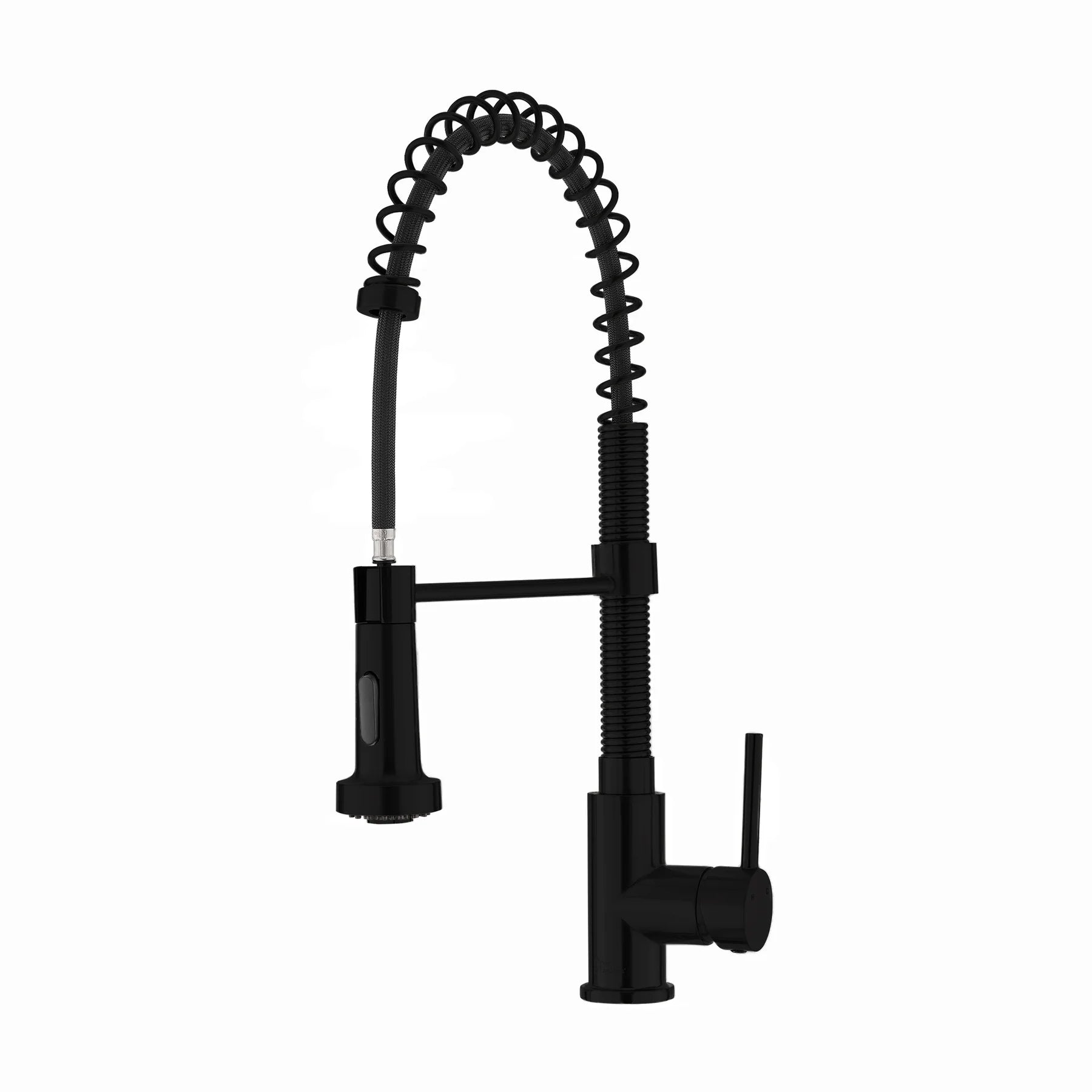 Swiss Madison Nouvet 19" Single Handle Matte Black Kitchen Faucet With 360 Swivel and Pull-Out Spray