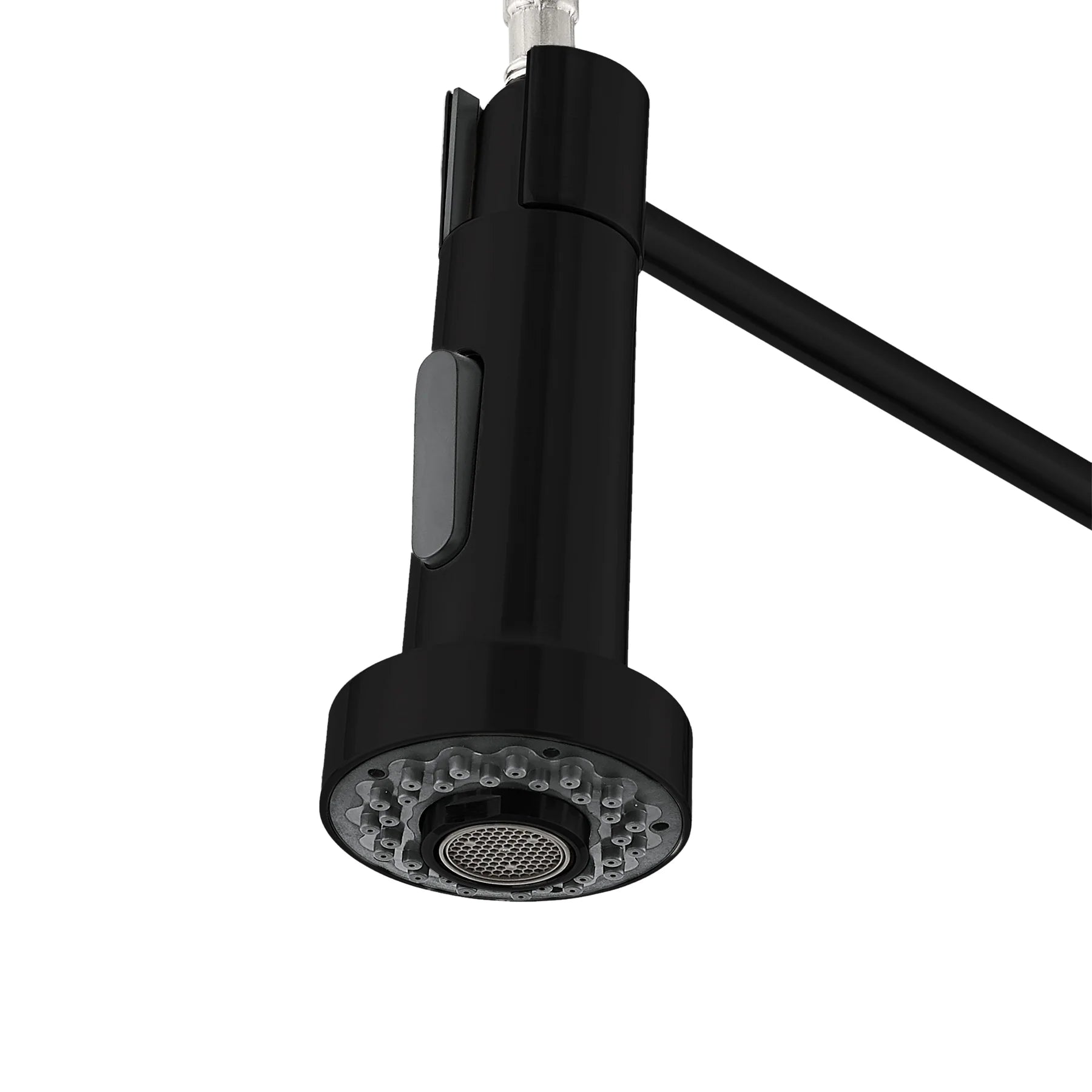 Swiss Madison Nouvet 19" Single Handle Matte Black Kitchen Faucet With 360 Swivel and Pull-Out Spray