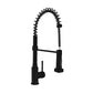 Swiss Madison Nouvet 19" Single Handle Matte Black Kitchen Faucet With 360 Swivel and Pull-Out Spray