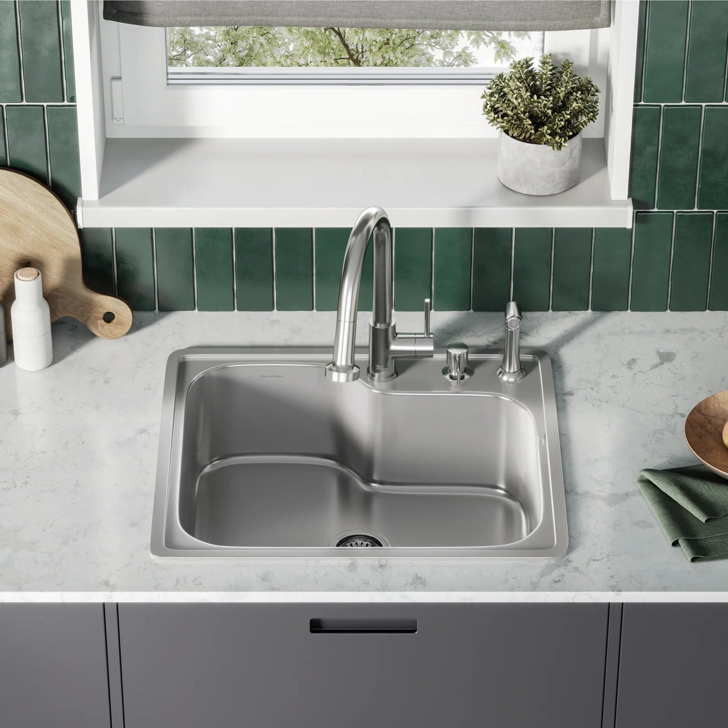 Swiss Madison Ouvert 25" Single Stainless Steel Top-Mount Kitchen Sink