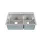 Swiss Madison Ravi 33" Double Stainless Steel Top-Mount Kitchen Workstation Sink