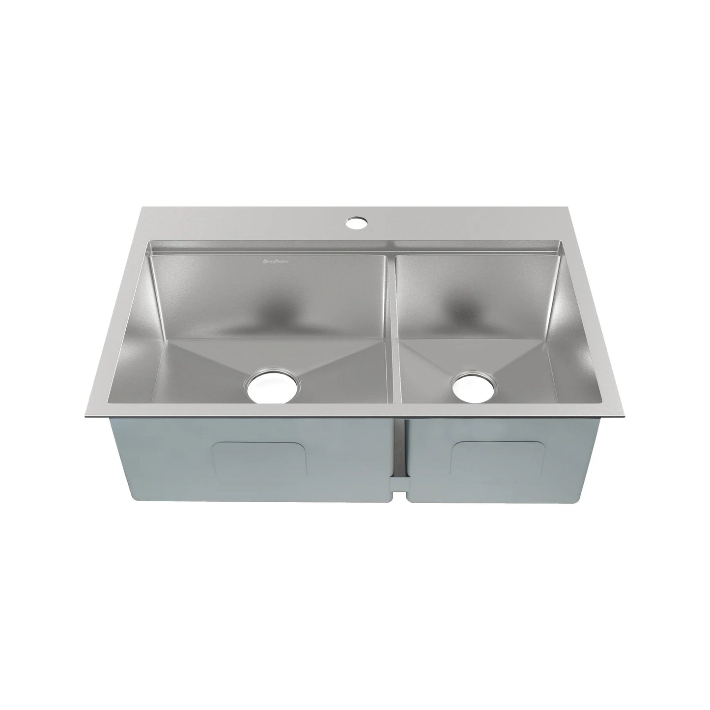 Swiss Madison Ravi 33" Double Stainless Steel Top-Mount Kitchen Workstation Sink