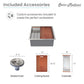 Swiss Madison Rivage 22" x 19" Single Basin Stainless Steel Undermount Kitchen Workstation Sink With Drain, Cutting Board and Colander