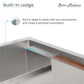 Swiss Madison Rivage 22" x 19" Single Basin Stainless Steel Undermount Kitchen Workstation Sink With Drain, Cutting Board and Colander