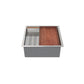 Swiss Madison Rivage 22" x 19" Single Basin Stainless Steel Undermount Kitchen Workstation Sink With Drain, Cutting Board and Colander