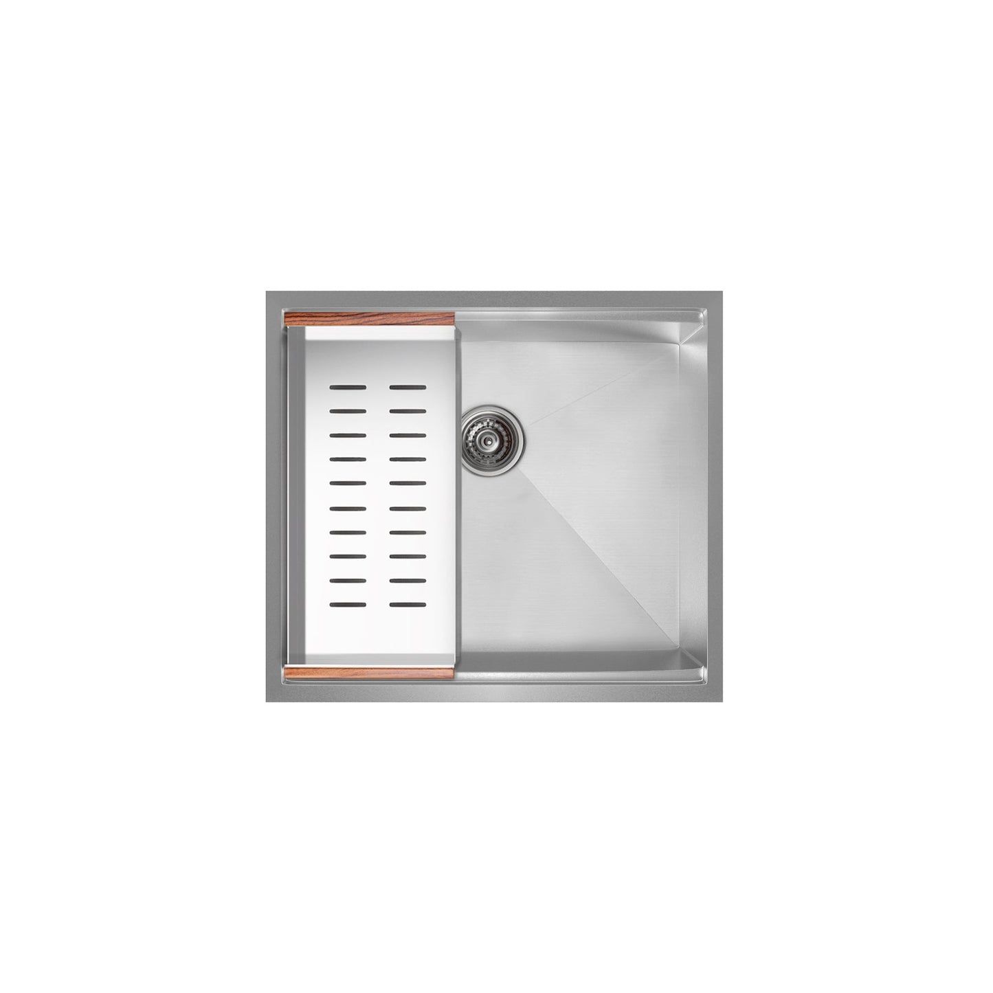 Swiss Madison Rivage 22" x 19" Single Basin Stainless Steel Undermount Kitchen Workstation Sink With Drain, Cutting Board and Colander