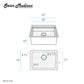 Swiss Madison Rivage 22" x 19" Single Basin Stainless Steel Undermount Kitchen Workstation Sink With Drain, Cutting Board and Colander