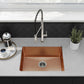 Swiss Madison Rivage 23" x 18" Rose Gold Single Basin Stainless Steel Undermount Kitchen Sink