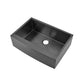 Swiss Madison Rivage 30" Single Black Stainless Steel Farmhouse Kitchen Sink With Apron