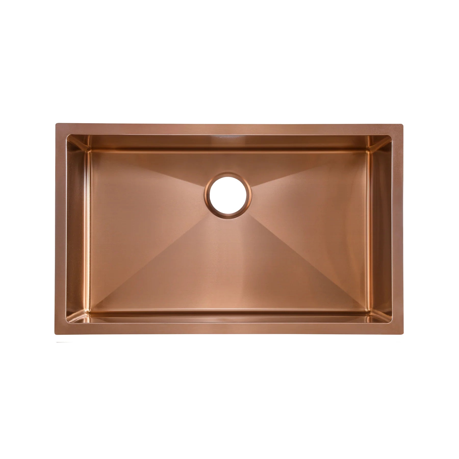 Swiss Madison Rivage 30" Single Rectangular Rose Gold Stainless Steel Undermount Kitchen Sink