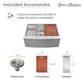 Swiss Madison Rivage 30" Single Stainless Steel Farmhouse Kitchen Workstation Sink With Apron