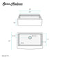 Swiss Madison Rivage 30" Single Stainless Steel Farmhouse Kitchen Workstation Sink With Apron