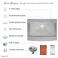 Swiss Madison Rivage 30" Single Stainless Steel Farmhouse Kitchen Workstation Sink With Apron