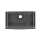 Swiss Madison Rivage 33" Single Black Stainless Steel Farmhouse Kitchen Sink With Apron