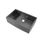 Swiss Madison Rivage 33" Single Black Stainless Steel Farmhouse Kitchen Sink With Apron