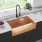 Swiss Madison Rivage 33" Single Rose Gold Stainless Steel Farmhouse Kitchen Sink With Apron