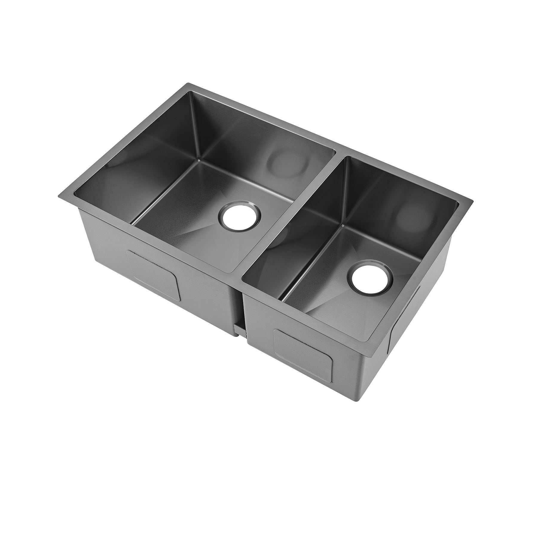 Swiss Madison Rivage 33" x 20" Black Double Basin 60/40 Stainless Steel Undermount Kitchen Sink