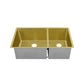 Swiss Madison Rivage 33" x 20" Gold Double Basin 60/40 Stainless Steel Undermount Kitchen Sink