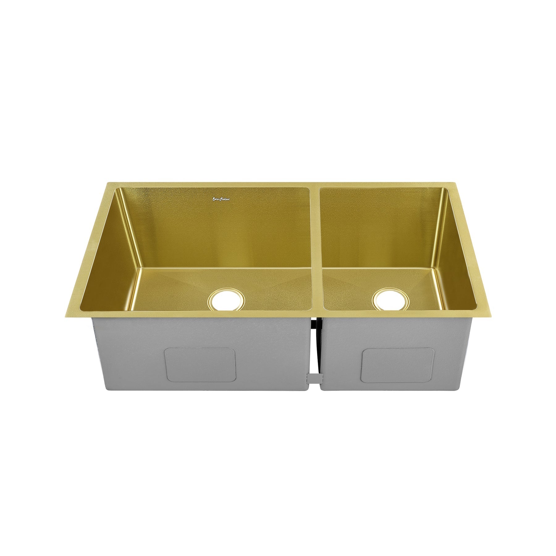 Swiss Madison Rivage 33" x 20" Gold Double Basin 60/40 Stainless Steel Undermount Kitchen Sink