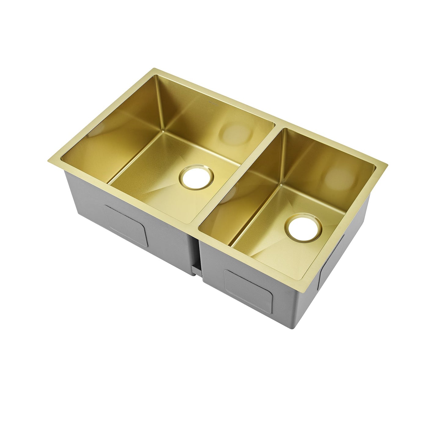 Swiss Madison Rivage 33" x 20" Gold Double Basin 60/40 Stainless Steel Undermount Kitchen Sink