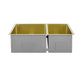 Swiss Madison Rivage 33" x 20" Gold Double Basin 60/40 Stainless Steel Undermount Kitchen Sink