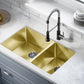 Swiss Madison Rivage 33" x 20" Gold Double Basin 60/40 Stainless Steel Undermount Kitchen Sink