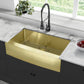 Swiss Madison Rivage 36" Single Gold Stainless Steel Farmhouse Kitchen Sink With Apron