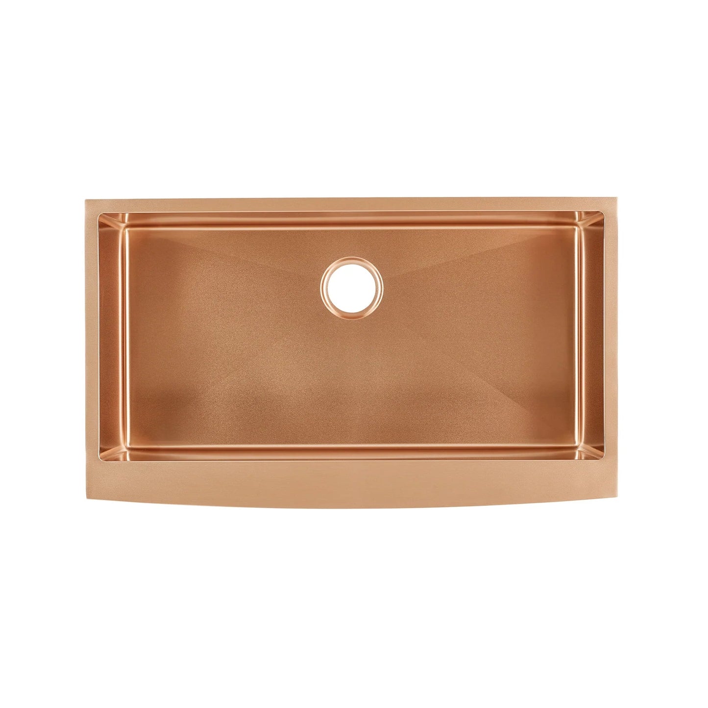 Swiss Madison Rivage 36" Single Rose Gold Stainless Steel Farmhouse Kitchen Sink With Apron