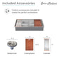 Swiss Madison Rivage 45" x 19" Double Basin 50/50 Stainless Steel Undermount Kitchen Workstation Sink With Drain, Cutting Board and Colander