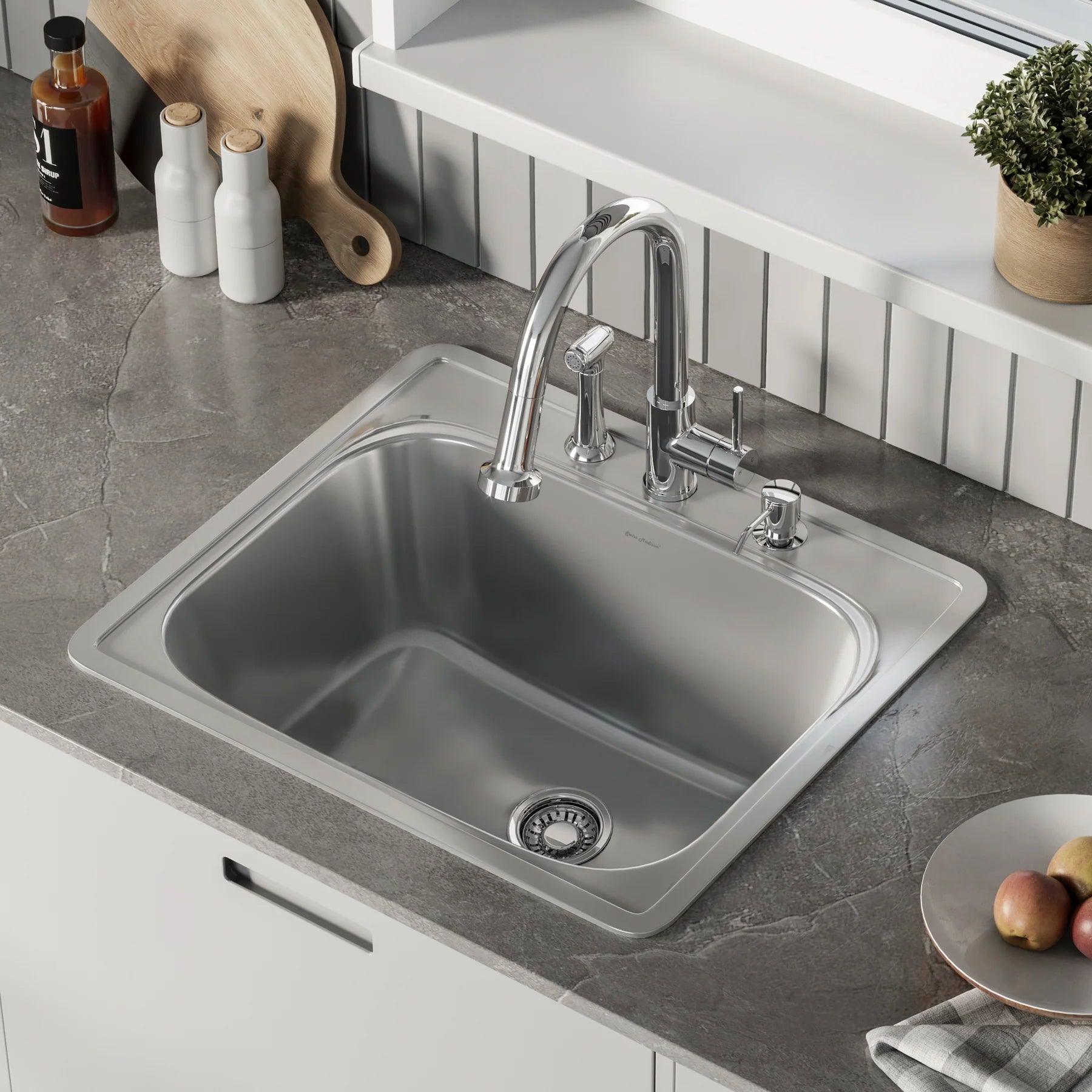 Swiss Madison SM-KT664 Ouvert 25" Single Stainless Steel Top-Mount Kitchen Sink