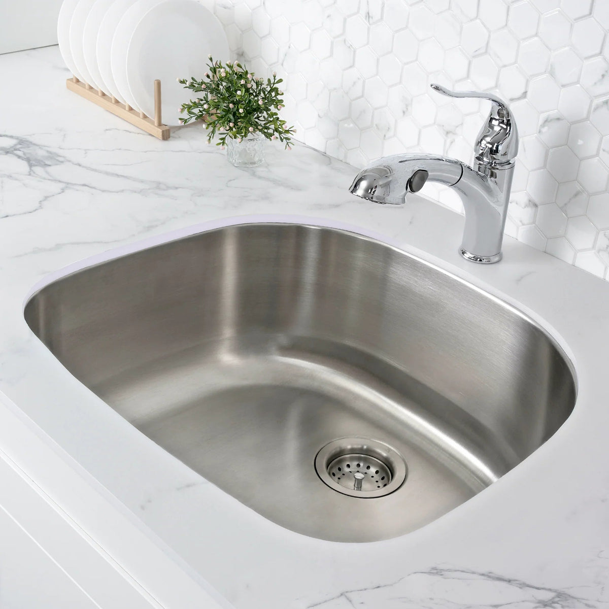 Swiss Madison Toulouse 24" x 21" Single Stainless Steel Undermount Kitchen Sink