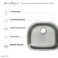 Swiss Madison Toulouse 24" x 21" Single Stainless Steel Undermount Kitchen Sink