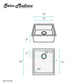 Swiss Madison Tourner 14" x 18" Single Stainless Steel Undermount Kitchen Sink