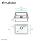 Swiss Madison Tourner 21" x 18" Single Black Stainless Steel Undermount Kitchen Sink