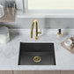 Swiss Madison Tourner 21" x 18" Single Black Stainless Steel Undermount Kitchen Sink