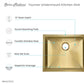 Swiss Madison Tourner 21" x 18" Single Gold Stainless Steel Undermount Kitchen Sink