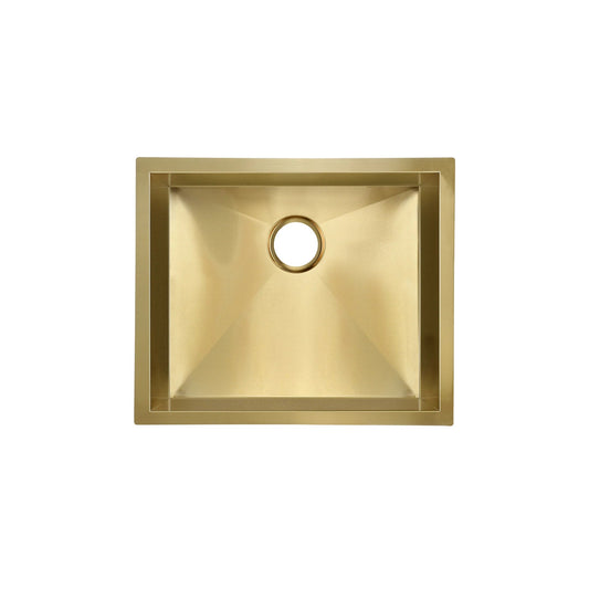 Swiss Madison Tourner 21" x 18" Single Gold Stainless Steel Undermount Kitchen Sink