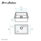 Swiss Madison Tourner 21" x 18" Single Rose Gold Stainless Steel Undermount Kitchen Sink