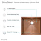 Swiss Madison Tourner 21" x 18" Single Rose Gold Stainless Steel Undermount Kitchen Sink