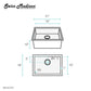 Swiss Madison Tourner 21" x 18" Single Stainless Steel Undermount Kitchen Sink