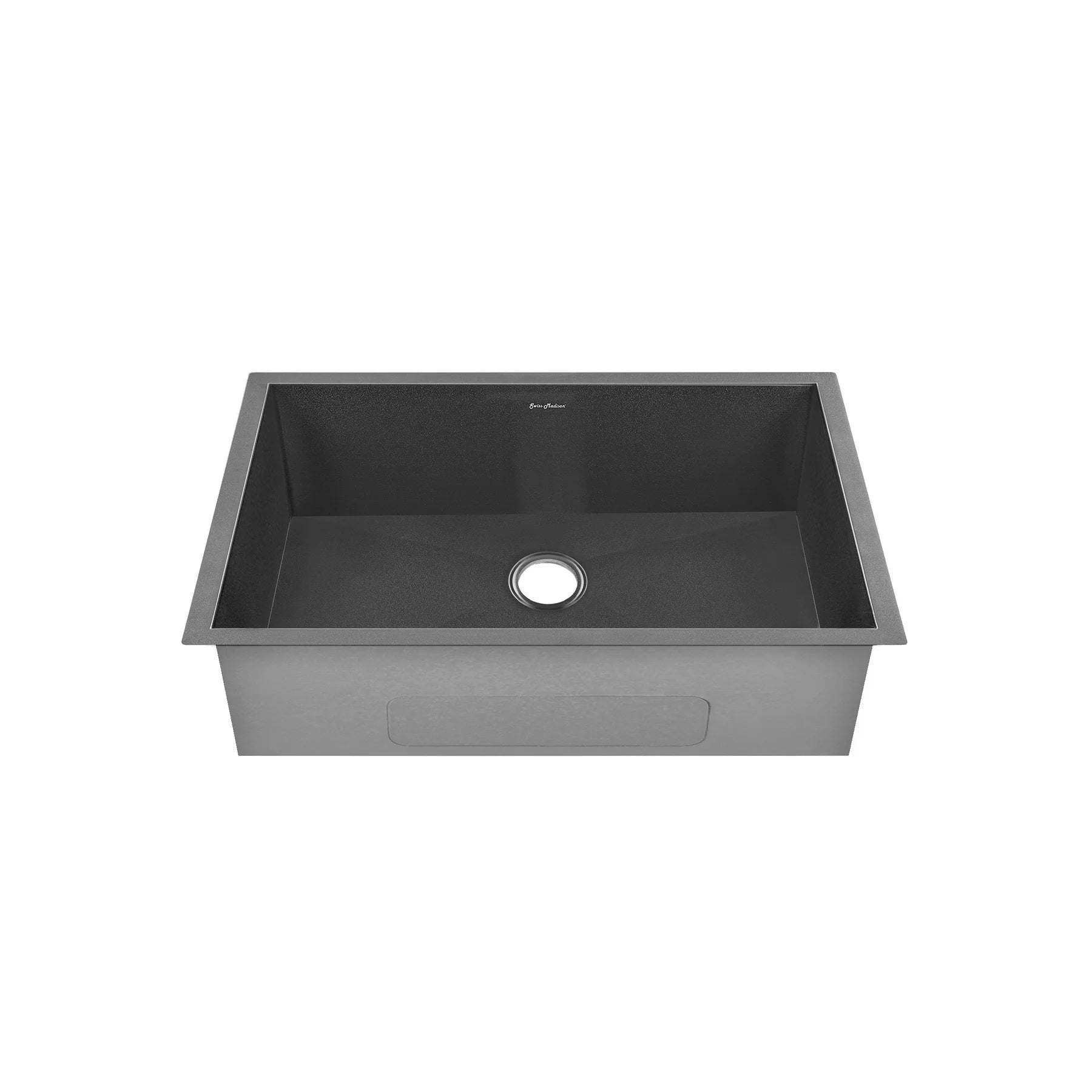 Swiss Madison Tourner 26" x 18" Single Black Stainless Steel Undermount Kitchen Sink
