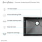 Swiss Madison Tourner 27" x 19" Single Black Stainless Steel Undermount Kitchen Sink